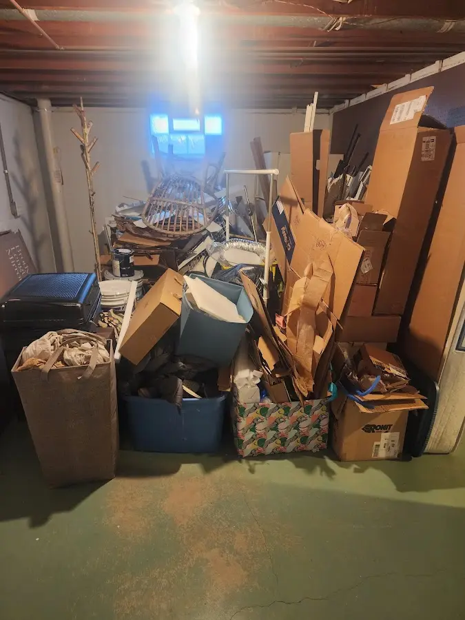 Roll-off dumpster container at job site for 2 Yard Dumpster Rental in Valley Center